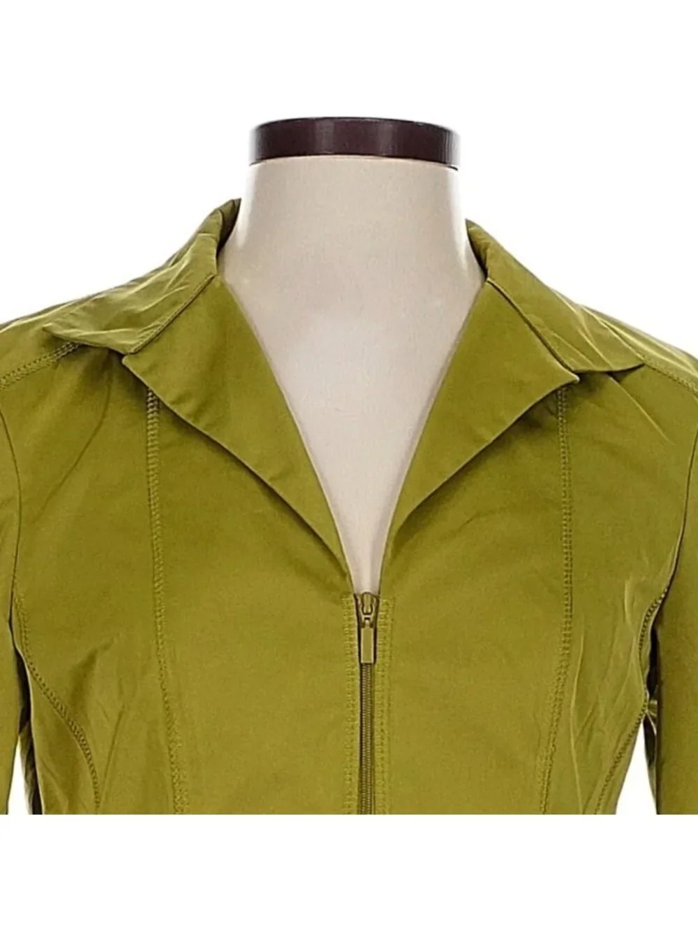 Lafayette 148 New York Reva Couture Sugarcane Jacket Blazer 4 Chartreuse Zip Up